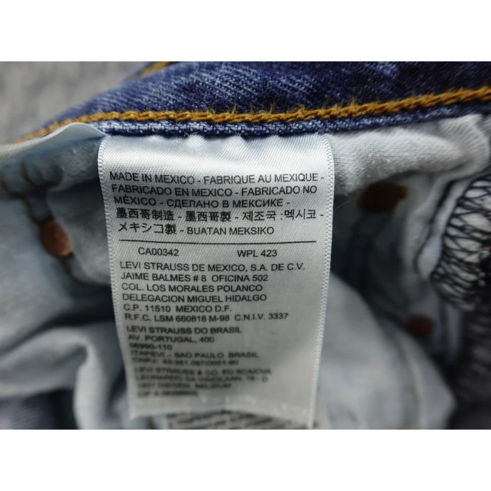 Levis 501 Jeans‎ Mens 36x30 Blue Distressed Stained Straight Button Fly
